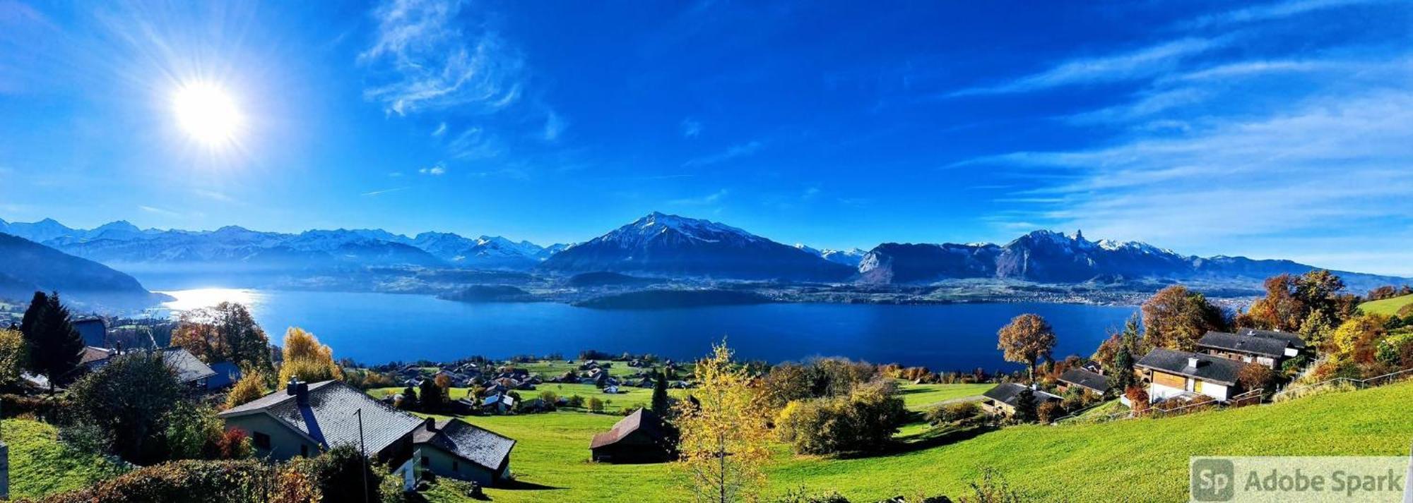 Chalet With View Of The Mountains And The Thun Lake 斯格里维尔 外观 照片
