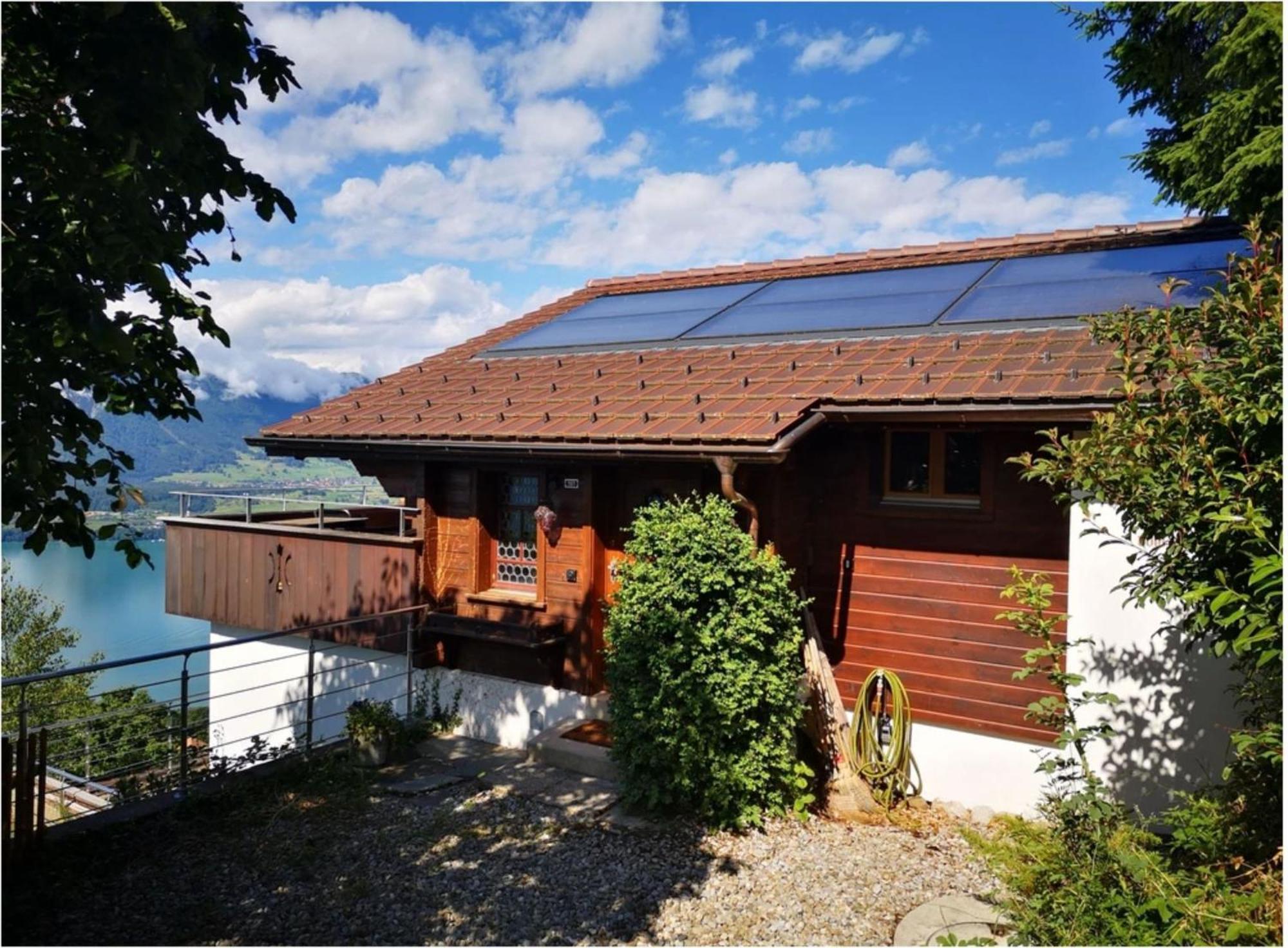 Chalet With View Of The Mountains And The Thun Lake 斯格里维尔 外观 照片