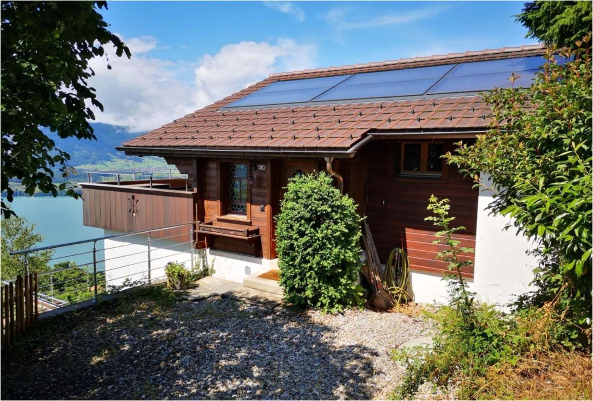 Chalet With View Of The Mountains And The Thun Lake 斯格里维尔 外观 照片