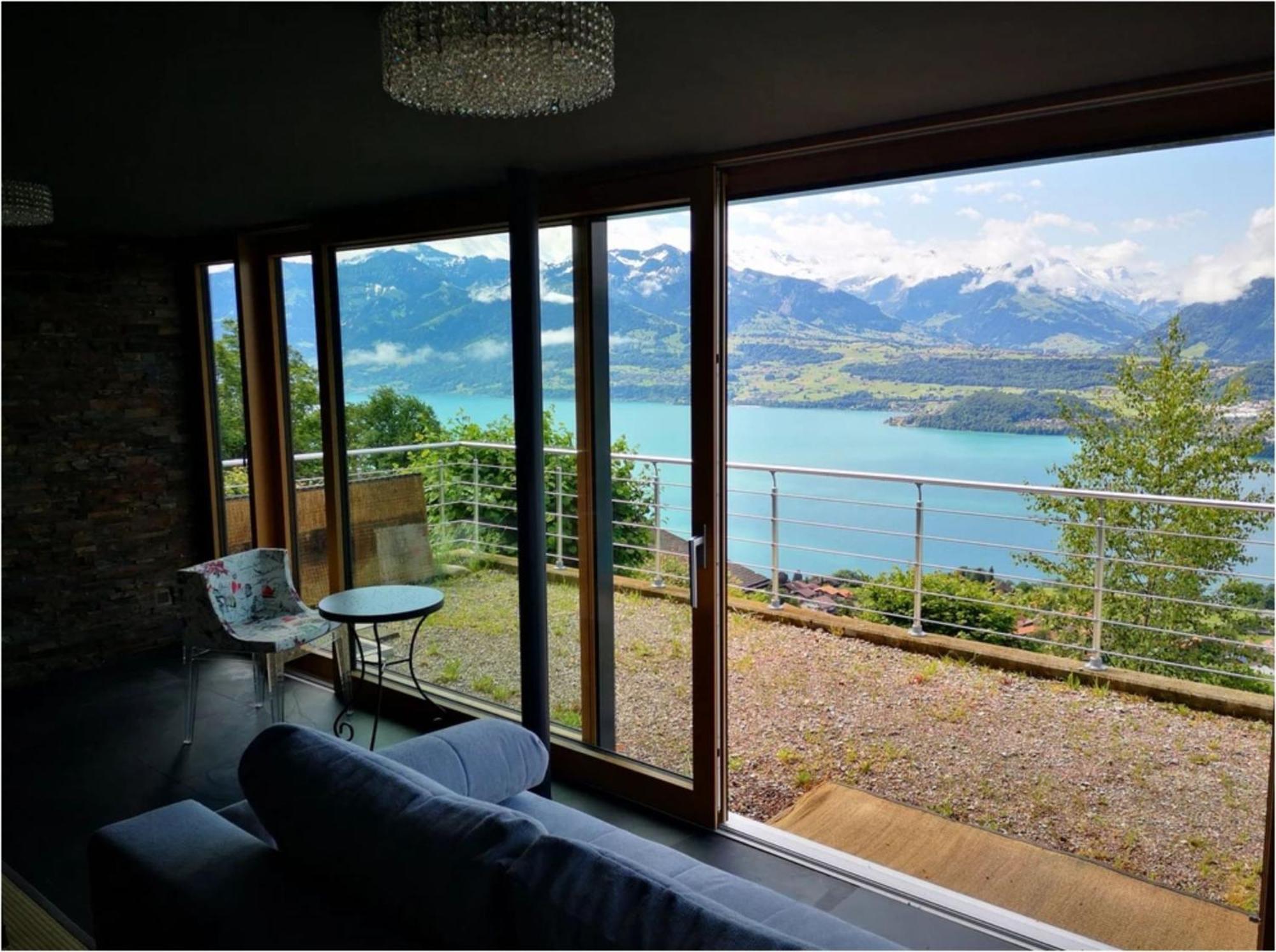 Chalet With View Of The Mountains And The Thun Lake 斯格里维尔 外观 照片