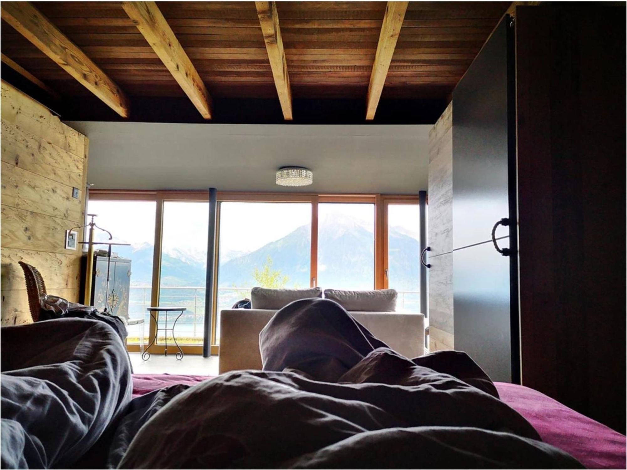 Chalet With View Of The Mountains And The Thun Lake 斯格里维尔 外观 照片