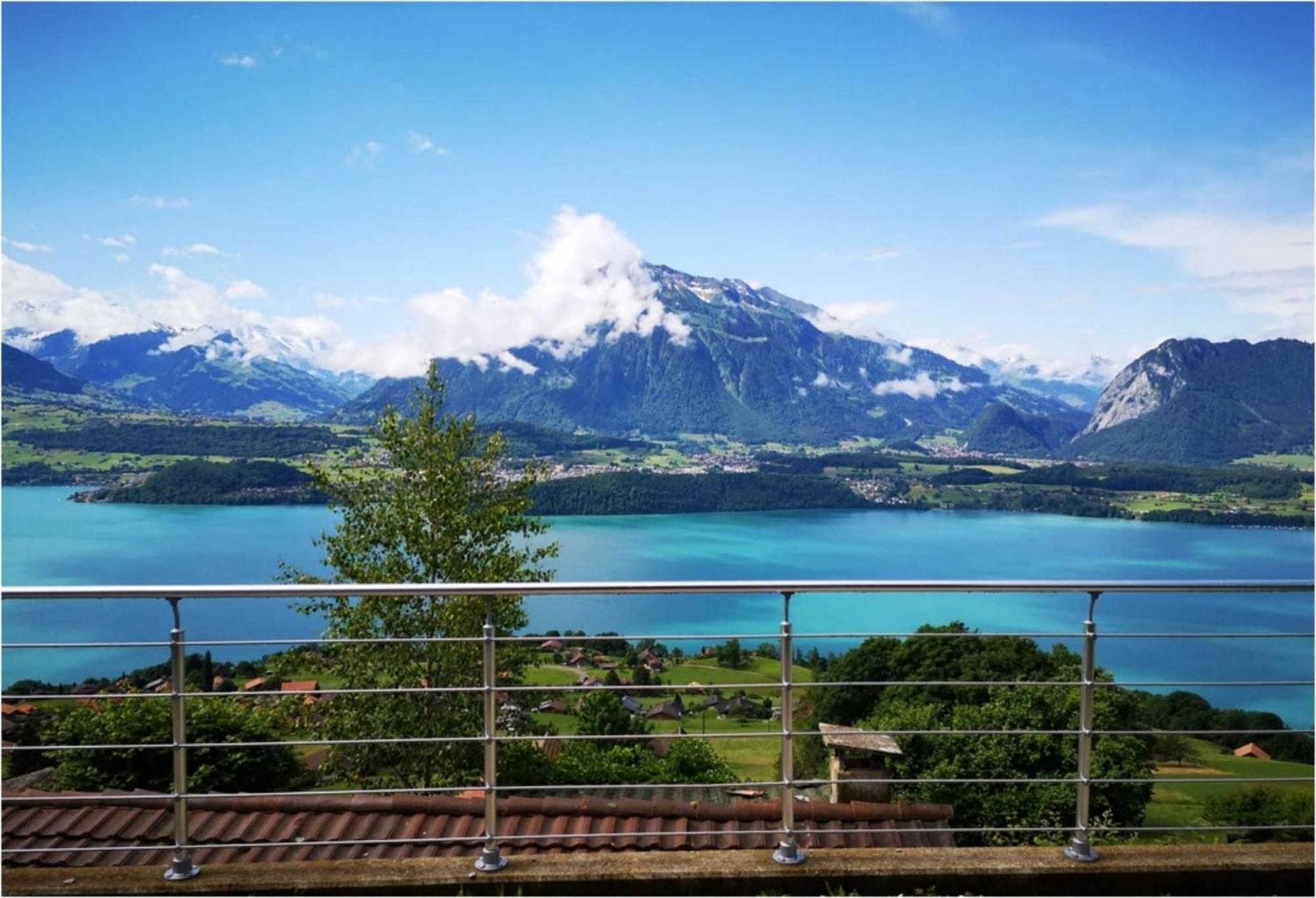 Chalet With View Of The Mountains And The Thun Lake 斯格里维尔 外观 照片